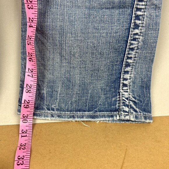 Silver Jeans Frances 18" Bootcut Distressed Jeans Womens W30/L31 Blue - Picture 7 of 10